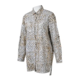 FA359 製造POLO領時裝款式 設計豹紋長袖時裝款式 時裝款式供應商 FA359 製造POLO領時裝款式 設計豹紋長袖時裝款式 時裝款式供應商